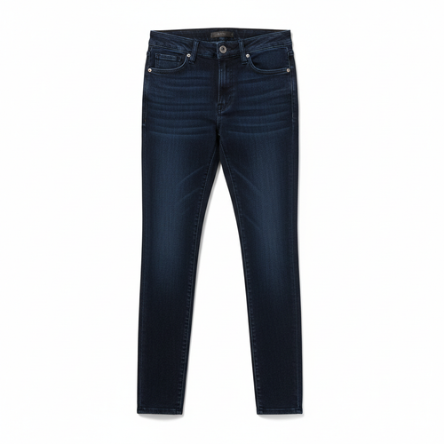 Calça Jeans Skinny - Azul-marinho